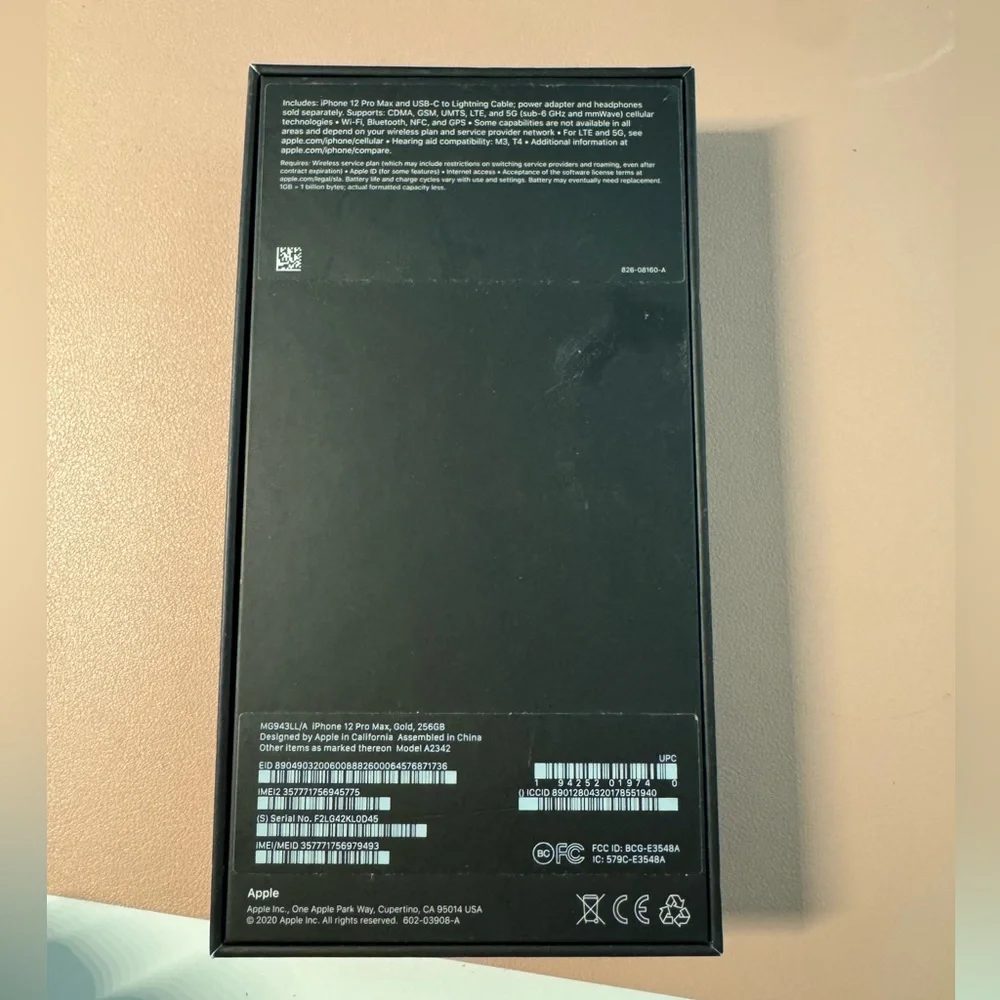 Apple iPhone 12 Pro Max EMPTY Box